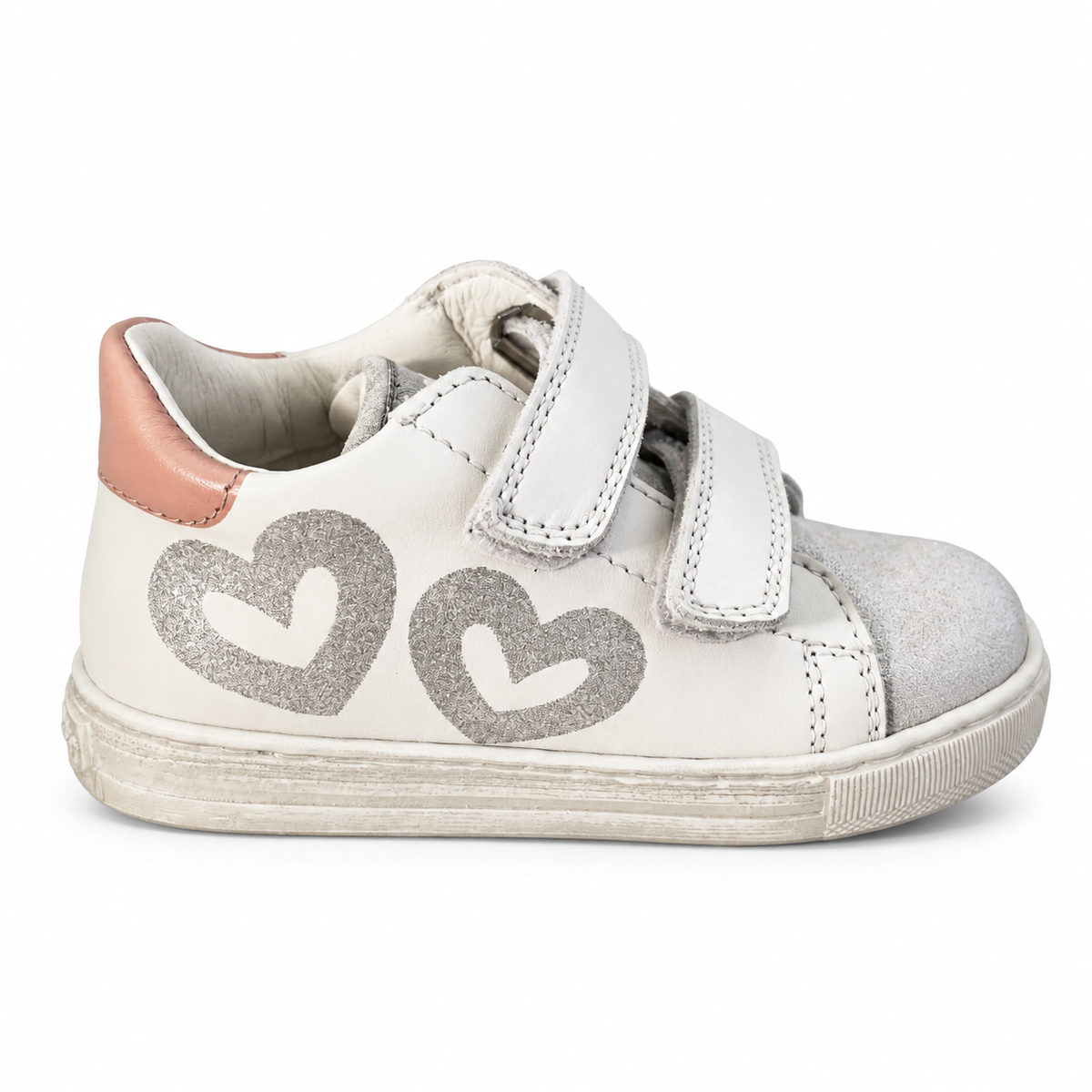 FALCOTTO WHITE/METALLIC VELCRO SNEAKER (FL43)