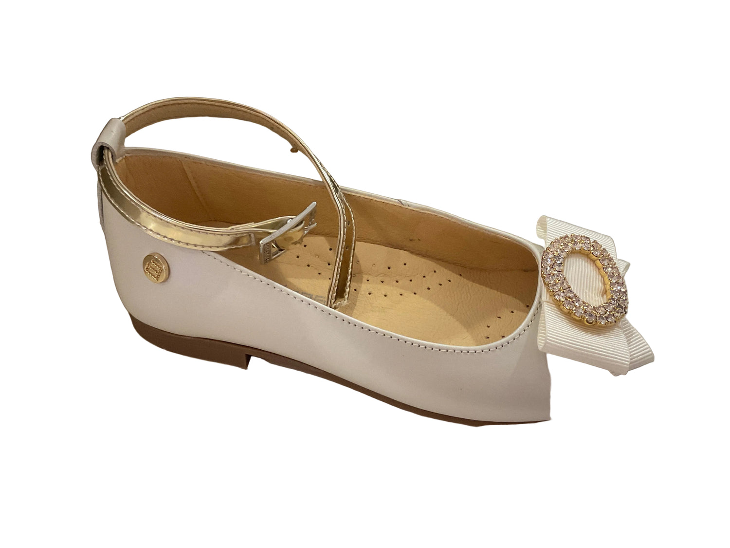 ANDANINES CREAM ANKLE-STRAP FLAT (ADS5)