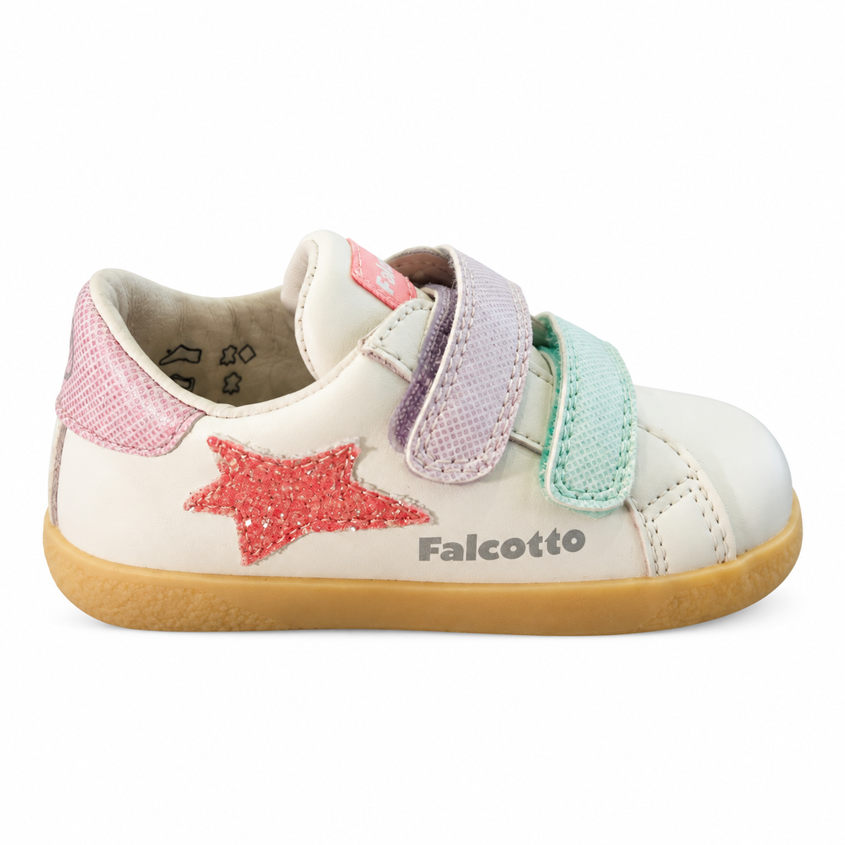 FALCOTTO WHITE/COLORED VELCRO SNEAKER (FL41)