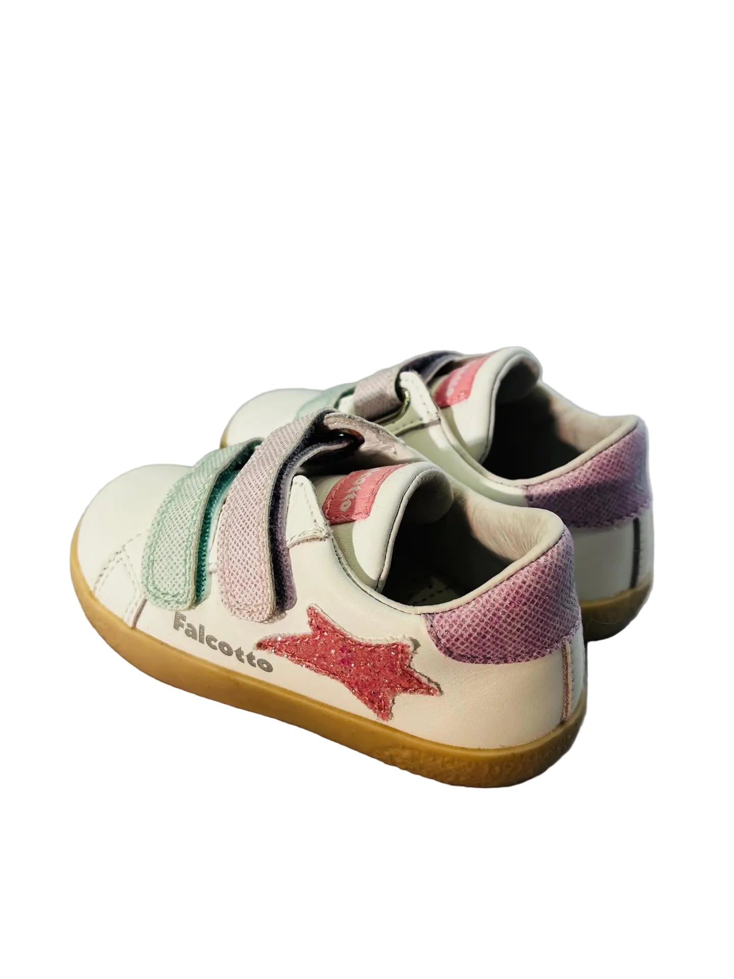 FALCOTTO WHITE/COLORED VELCRO SNEAKER (FL41)