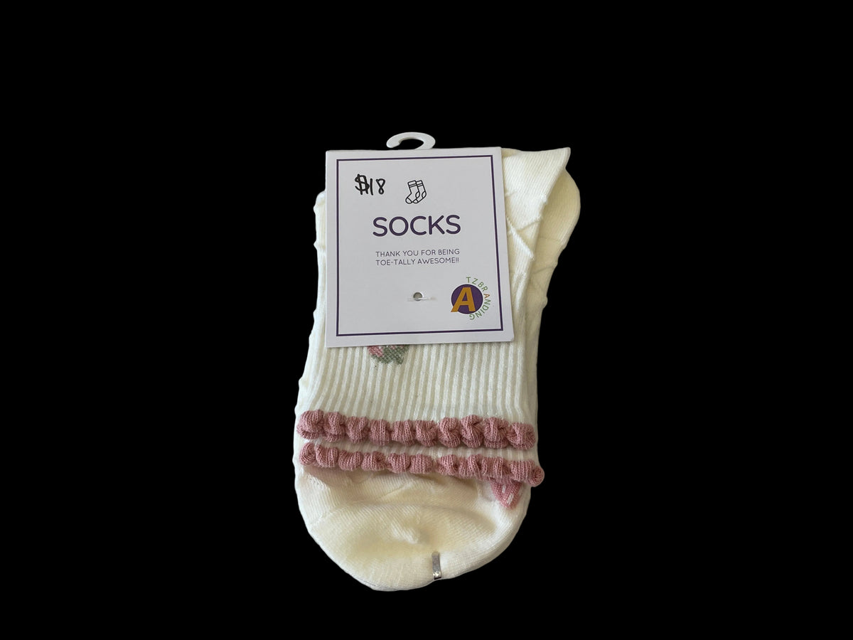 STRAWBERRY PATTERN CREW SOCK