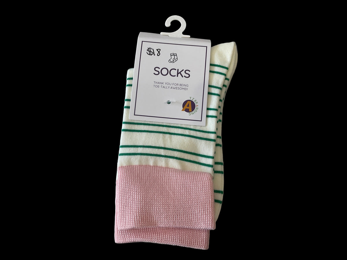 CONTRAST STRIPE MID-CALF SOCK