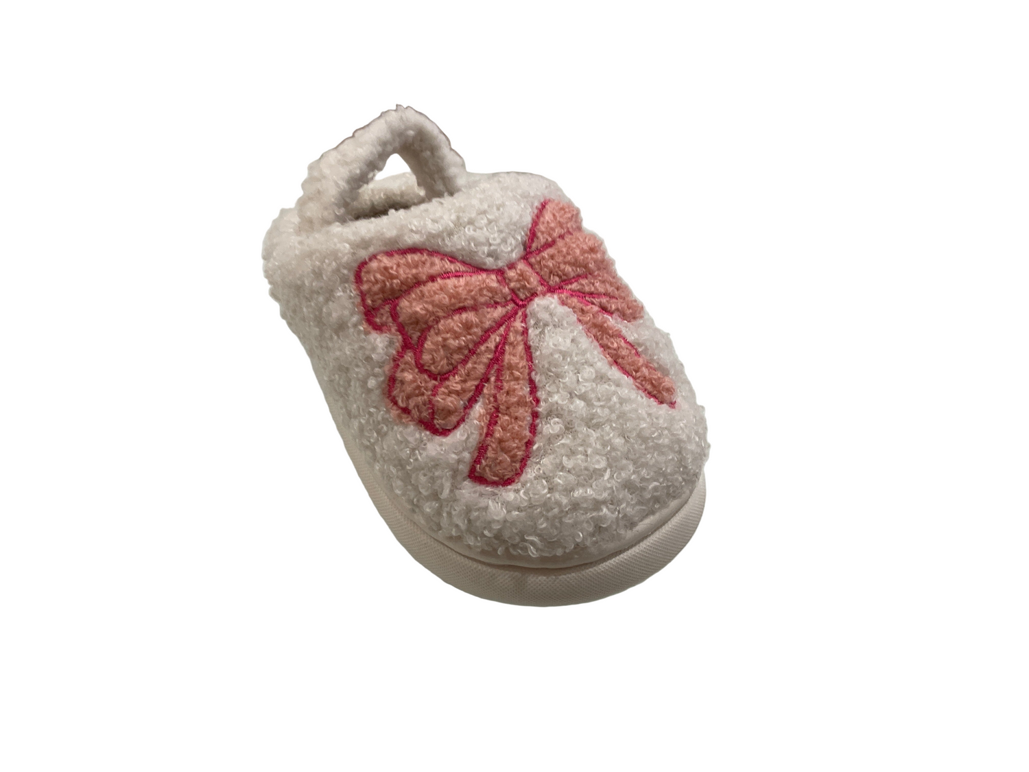 Bow house slippers pink