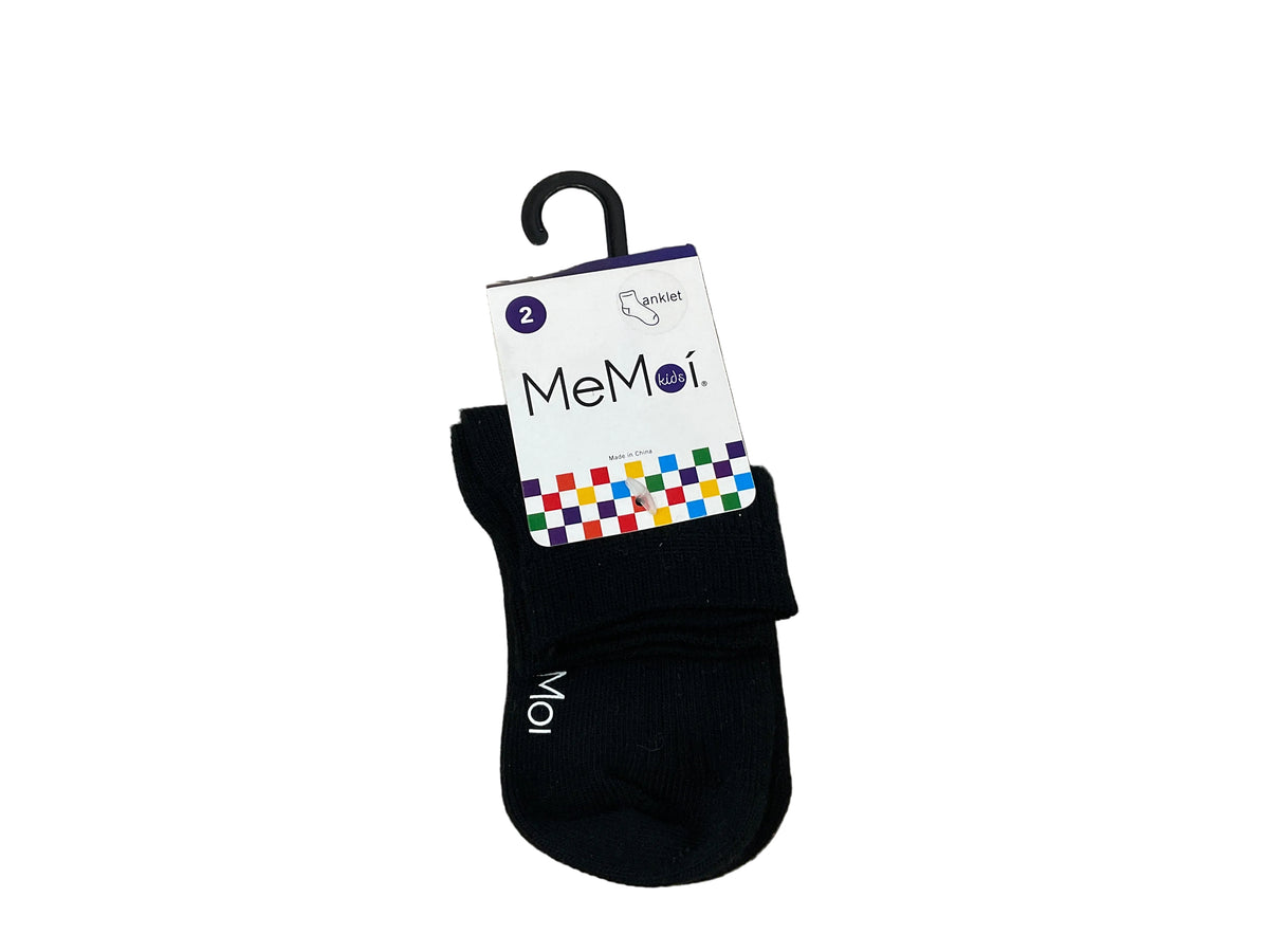 Memoi boys black anklet socks