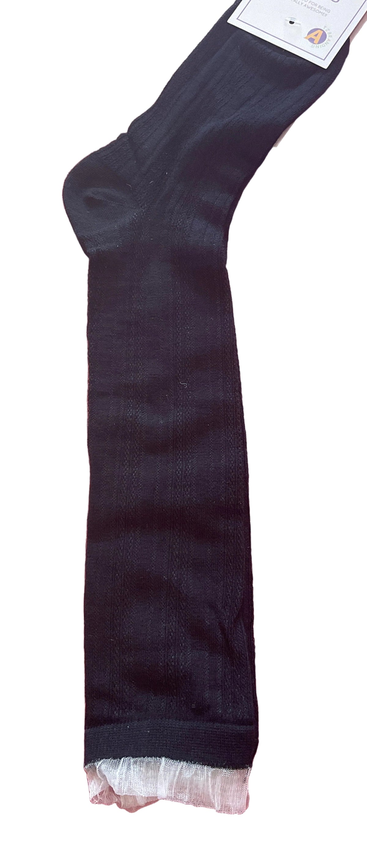 Mid-Calf Black Sock