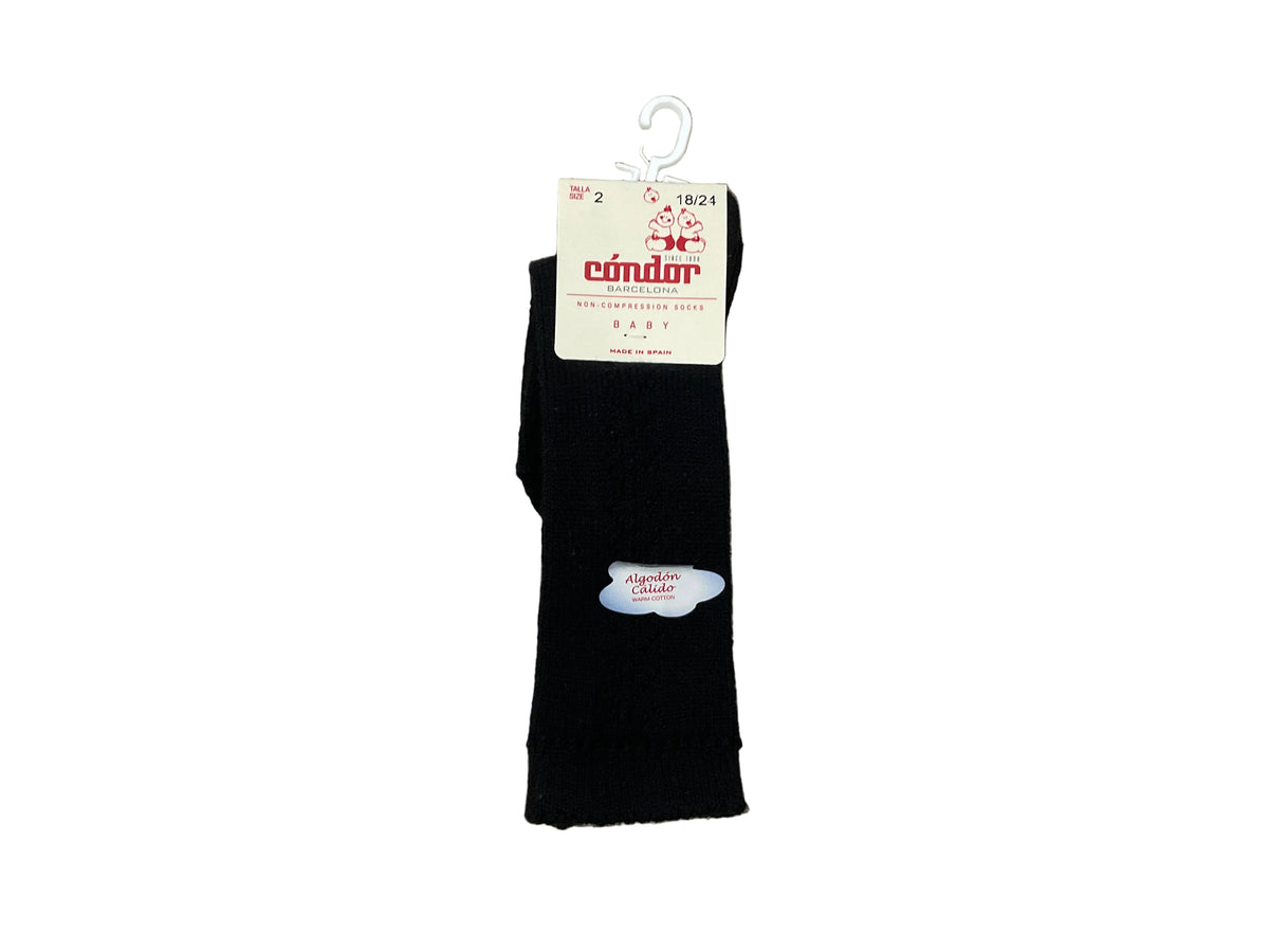 Condor girl black knee high socks