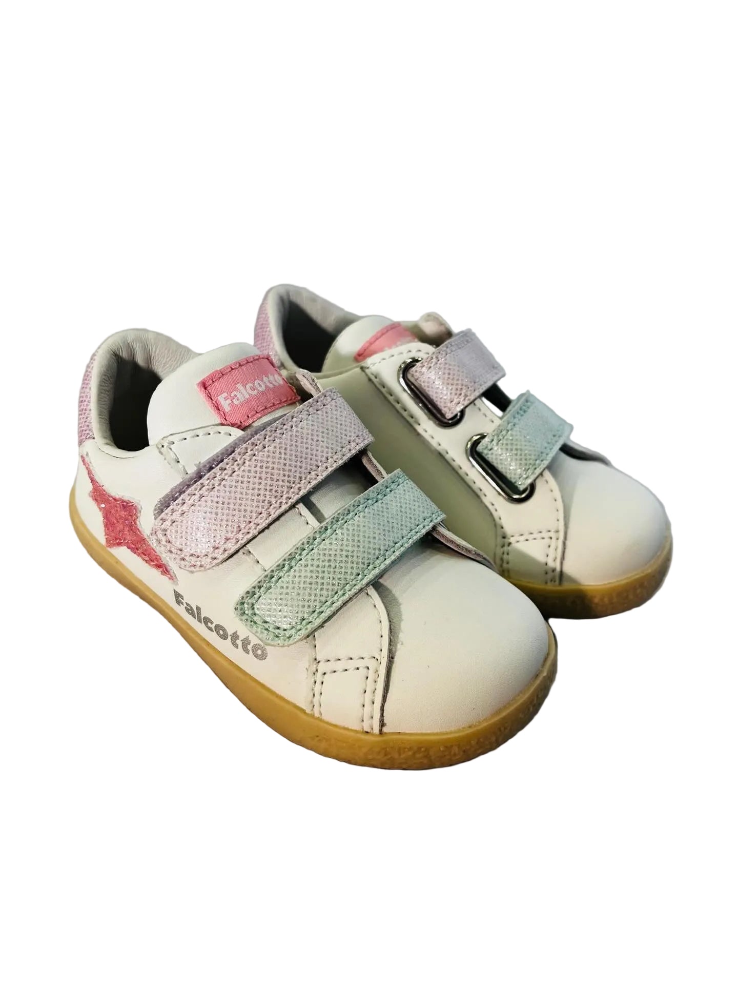 FALCOTTO WHITE/COLORED VELCRO SNEAKER (FL41)